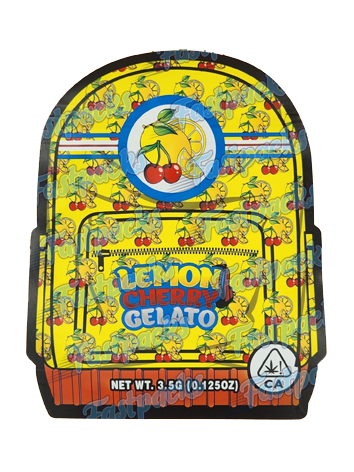 Backpack Boyz ~ Lemon Cherry Gelato Yellow ~ 3.5G Die-Cut Mylar Bag