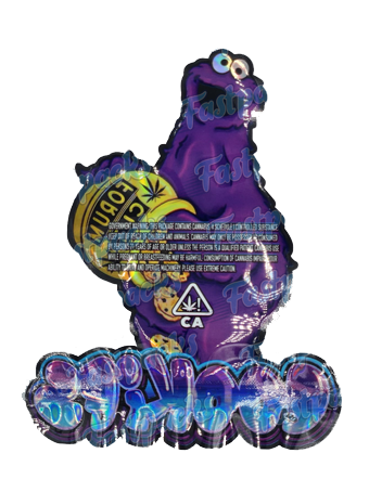 Purple Cookie Monster ~ 3.5G Die-Cut Holographic Mylar Bag (2023)