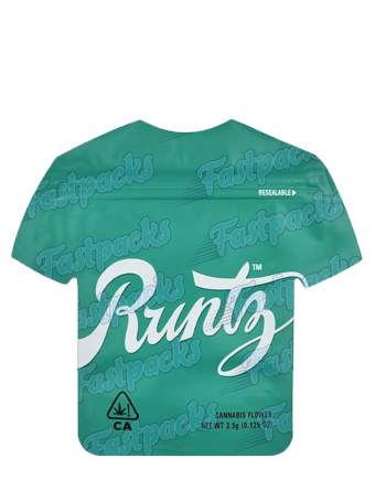 Runtz ~ Green Classic T-Shirt ~ 3.5G Die-Cut Mylar Bag (2023)