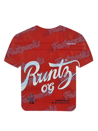 Runtz ~ OG T-Shirt ~ 3.5G Die-Cut Mylar Bag (2023)